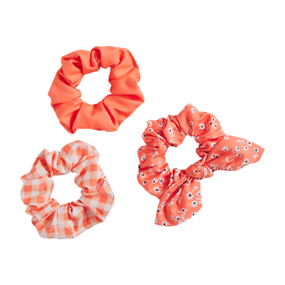 Patterned Scrunchie Set Coral