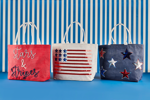 4th Of July Sparkle Tote Navy