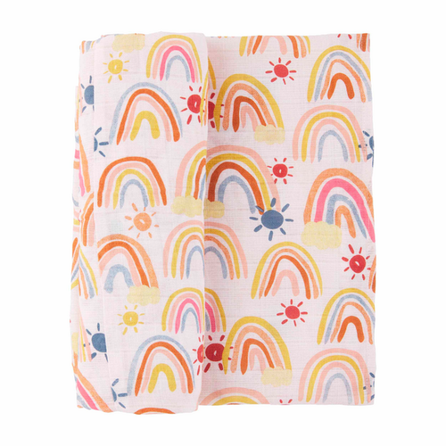 Rainbow muslin Swaddle