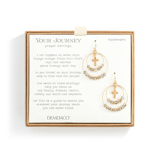 Beaded Prayer Earrings - Gray