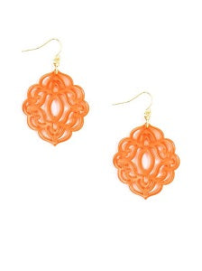 Earrings Baroque Orange