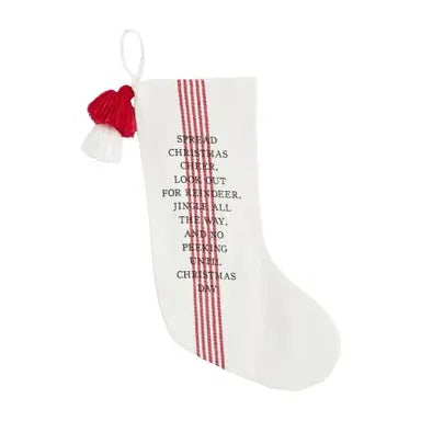 Christmas Cheer Stripe Stocking