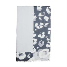 Load image into Gallery viewer, Leopard Block Scarf Gray