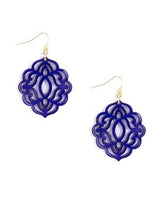 Load image into Gallery viewer, Earring Baroque Cobalt