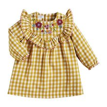 Load image into Gallery viewer, Gingham Embroidered Dress 3T