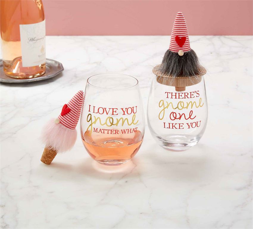 Gnome Wine Glass Gray
