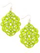 Regal Pendant Earrings LIme