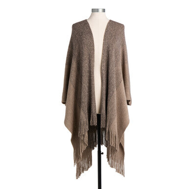 Taupe Brown Duster w Fringe