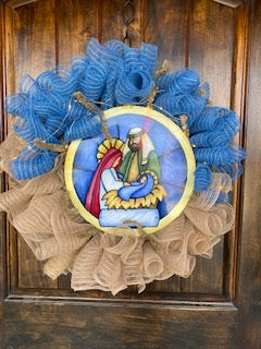 Wreath Mesh Christmas Large