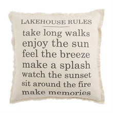 Load image into Gallery viewer, Lake Rules Pillow