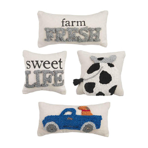 Farm Fresh Mini Hooked Pillow