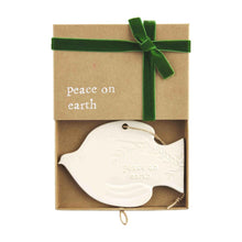 Load image into Gallery viewer, DOVE BOXED STONEWARE ORNAMENT