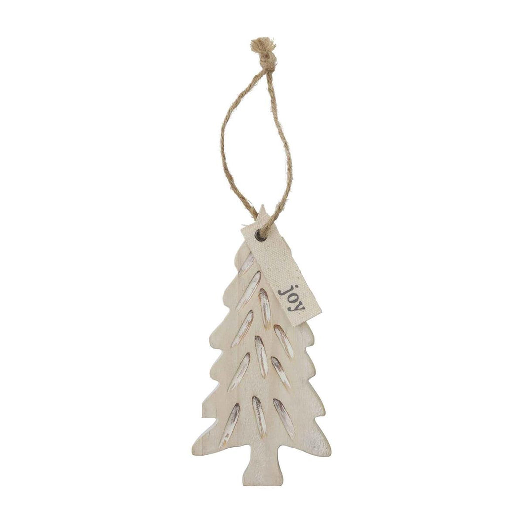 SMALL WOOD TREE ORNAMENT