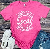 Support Local Pink Tee S