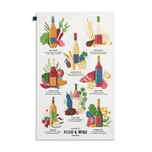 Food and Wine Pairings Bar Towel Set