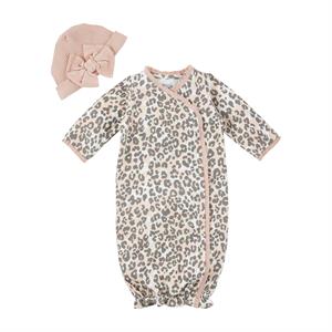 Pink Leopard Gown Cap