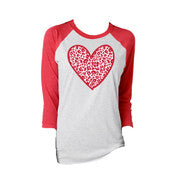 Vintage Heart 3/4 Tee 2XL