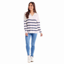 Load image into Gallery viewer, Carlisle Stripe Pullover WH L