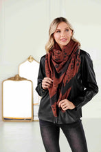 Load image into Gallery viewer, Animal Print Scarf Rust