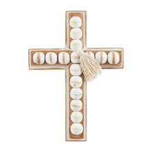 Load image into Gallery viewer, Wood Bead Cross Med