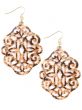 Regal Pendant Earrings Leopard Brown