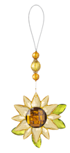 Load image into Gallery viewer, Sunflower Pendant w leaf