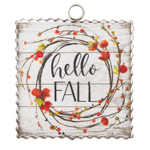 Hello Fall Wreath Mini Print