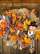 Load image into Gallery viewer, Wreath Mesh Fall w Bow