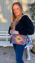 Load image into Gallery viewer, Blue Multi Aztec Crossbody