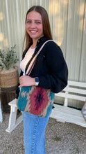 Load image into Gallery viewer, Teal Aztec Crossbody