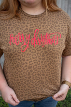 Load image into Gallery viewer, Leopard Merry Xmas Tee 2XL