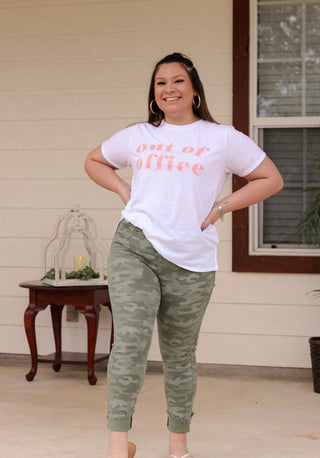 Distressed Camo Jeans XS