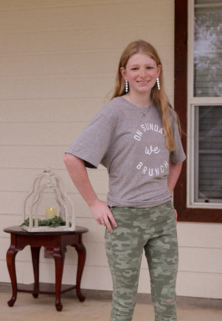 Distressed Camo Jeans XS
