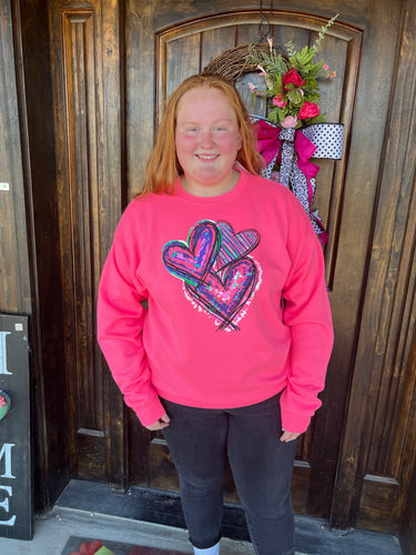 Triple Hearts Sweatshirt L