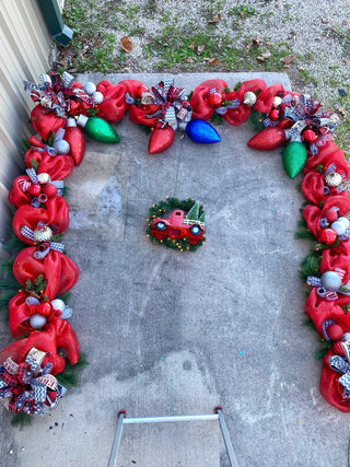 Christmas Garland Red Plaids