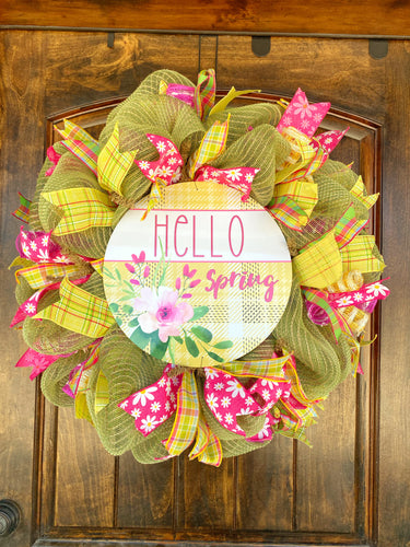 Wreath Mesh Spring Yel