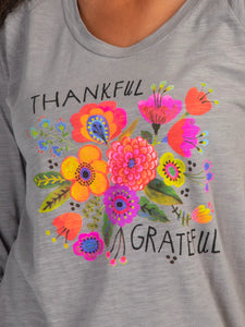 Thankful Grateful Boho LS Tee S