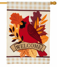 Load image into Gallery viewer, Autumn Cardinal House Flag