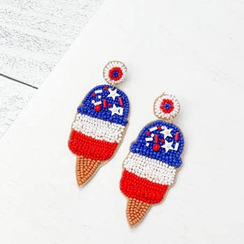 Patriotic Ice Cream Dangles