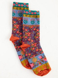 Boxed Boho Sock, Set of 3 - Plum Floral – Natural Life