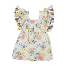 Load image into Gallery viewer, Floral Tassel Dress 3-6m