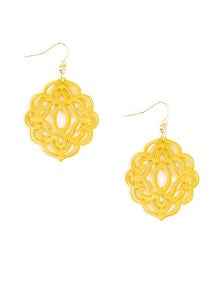 Earrings Baroque Yellow