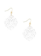 Load image into Gallery viewer, Earring Baroque White