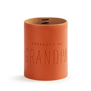 Grandpa Leather Can Cooler