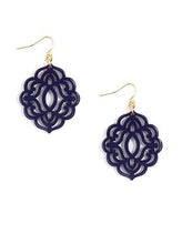 Load image into Gallery viewer, Earrings Baroque Navy