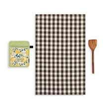 Load image into Gallery viewer, Lemons Hot Pad &amp; Towel with Spatula Set
