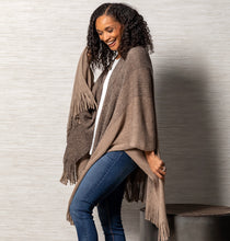 Load image into Gallery viewer, Taupe Brown Duster w Fringe
