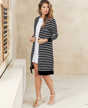Load image into Gallery viewer, Striped Duster Blk Small/Med