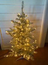 Load image into Gallery viewer, Tinsel Tree 4ft Prelit