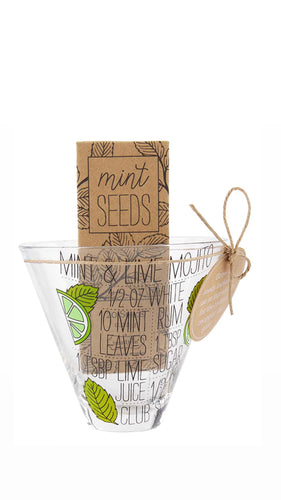 Mint Recipe Seed Glass